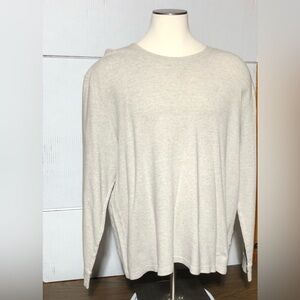 Basic Editions 2XL Henley long sleeve. No button up front beige color